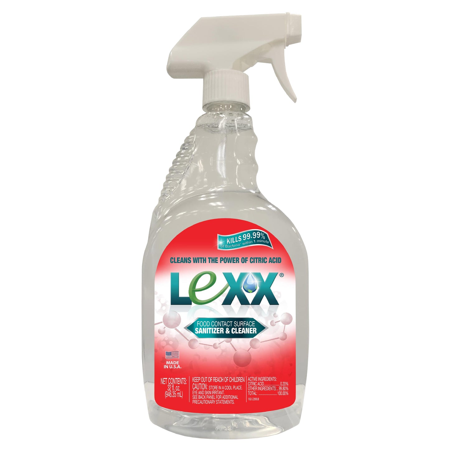 LEXX Liquid Sanitizer and Cleaner Ready to Use Solution (RTU) (Case of 4)