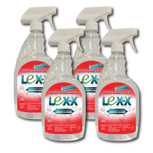 LEXX Liquid Sanitizer and Cleaner Ready to Use Solution (RTU) (Case of 4)