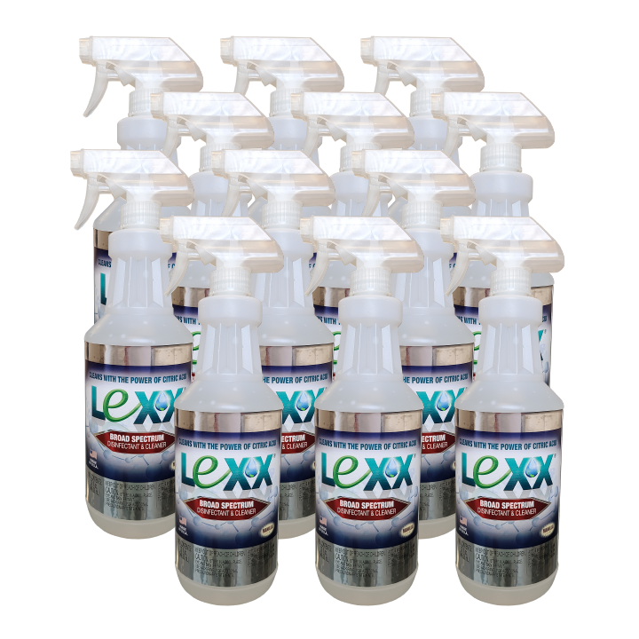 LEXX Liquid Disinfectant and Cleaner Ready to Use Solution (RTU) - Vanilla Scented (Case of 12)