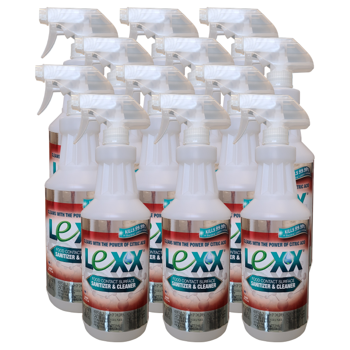 LEXX Liquid Sanitizer and Cleaner Ready to Use Solution (RTU) (Case of 12)